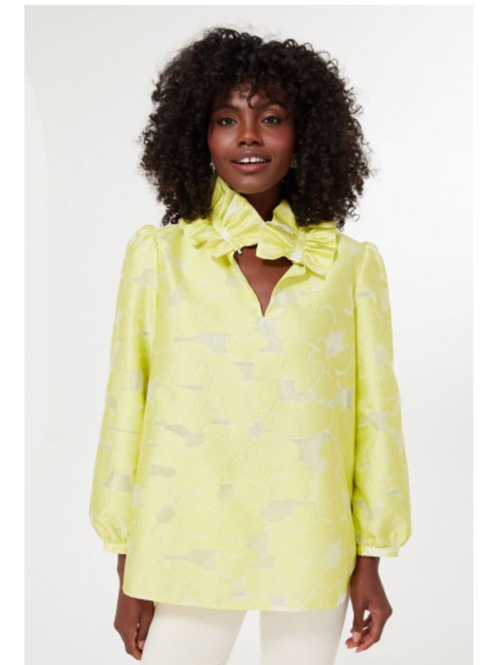 Tuckernuck Citron Fil Coupe Bouvier Blouse